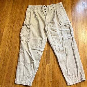 Banana Republic Cargo Pants Womens 38 /18 Lou Ultra High Rise Baggy Cream